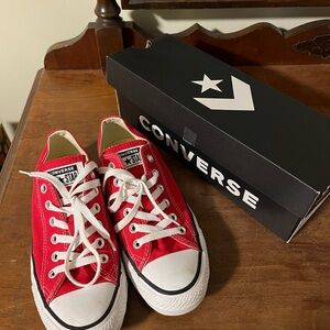 Converse  Red and White Sneakers